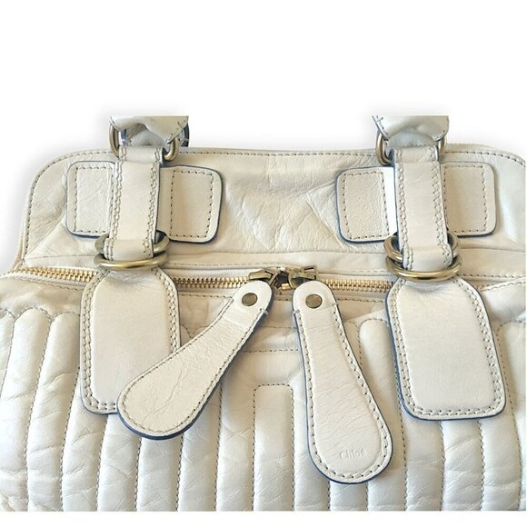 Chloe bag, Bay bag in cream leather - Picture 3 of 10